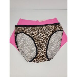 Victoria's Secret Panty Set 2PK Leopard Print High Leg & Pink Seamless Brief XL